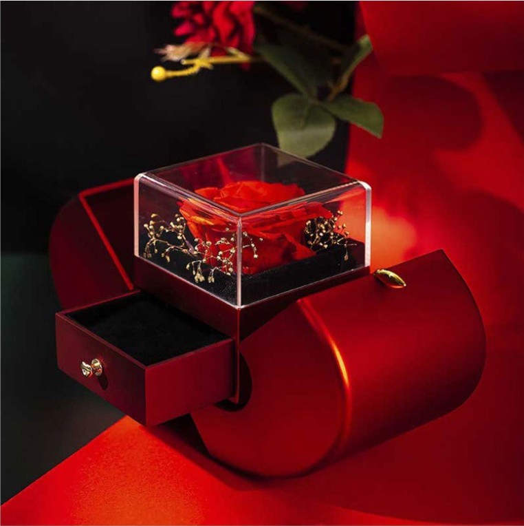 Chic Rose Apple Jewelry Box