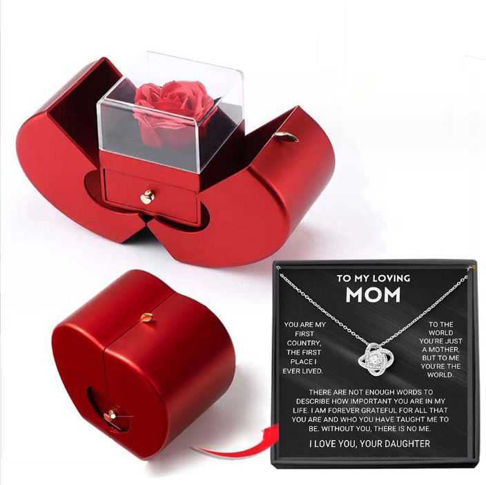 Chic Rose Apple Jewelry Box