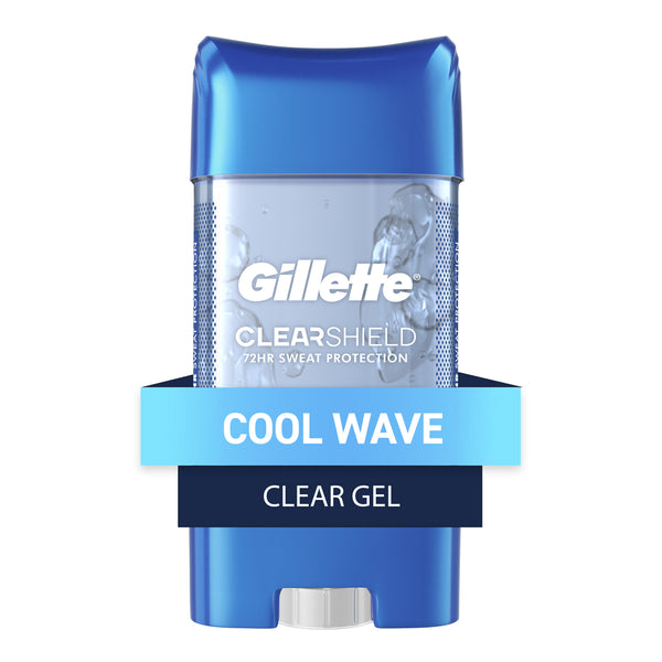 Gillette Antiperspirant and Deodorant for Men, Clear Gel, Cool Wave