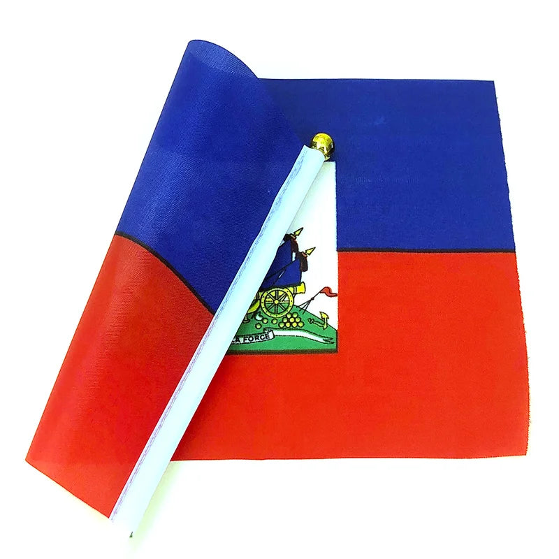 100pcs Haiti Hand Flag