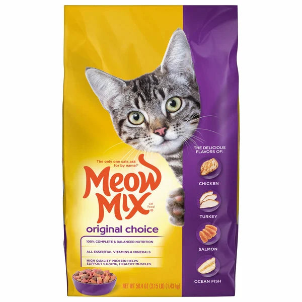 Meow Mix Cat Food, Chicken, Turkey, Salmon, Oceanfish