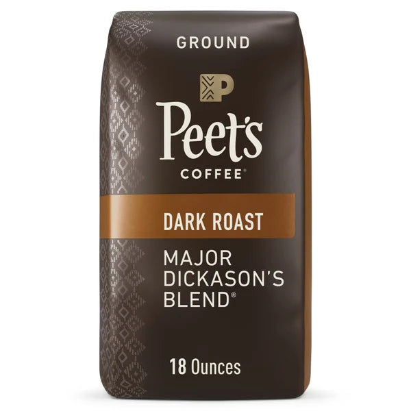 Peet's Coffee Major Dickason's Blend, Dark Roast Ground Coffee, Bag