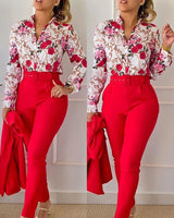 Floral Print Two-Piece Set