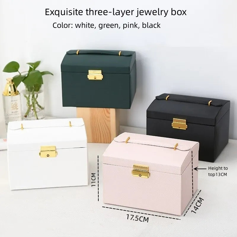 Multi-Layer Leather Jewelry Box