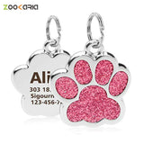 Glitter Paw Personalized Pet ID Tags