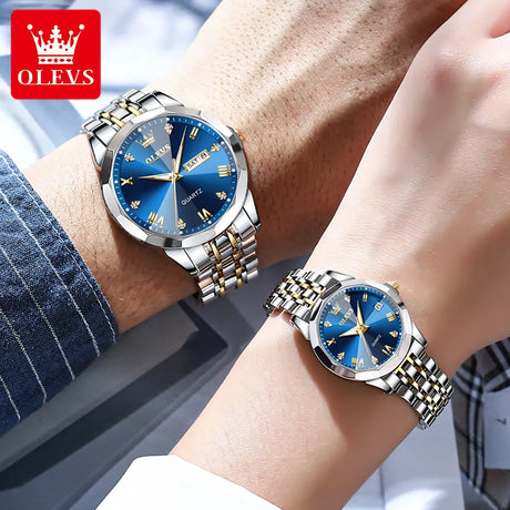 OLEVS Rhombus Luxury Couple Watches