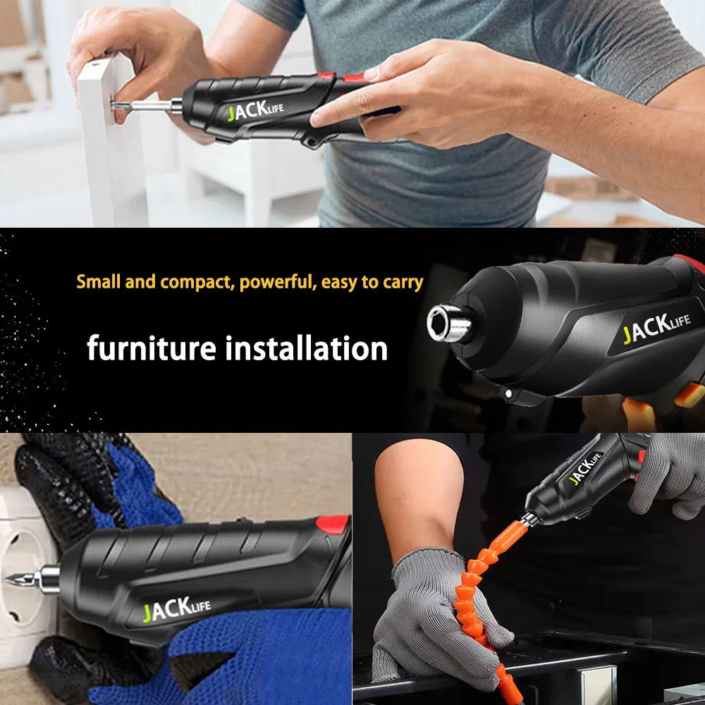 Jacklife Rechargeable Cordless Electric Screwdriver