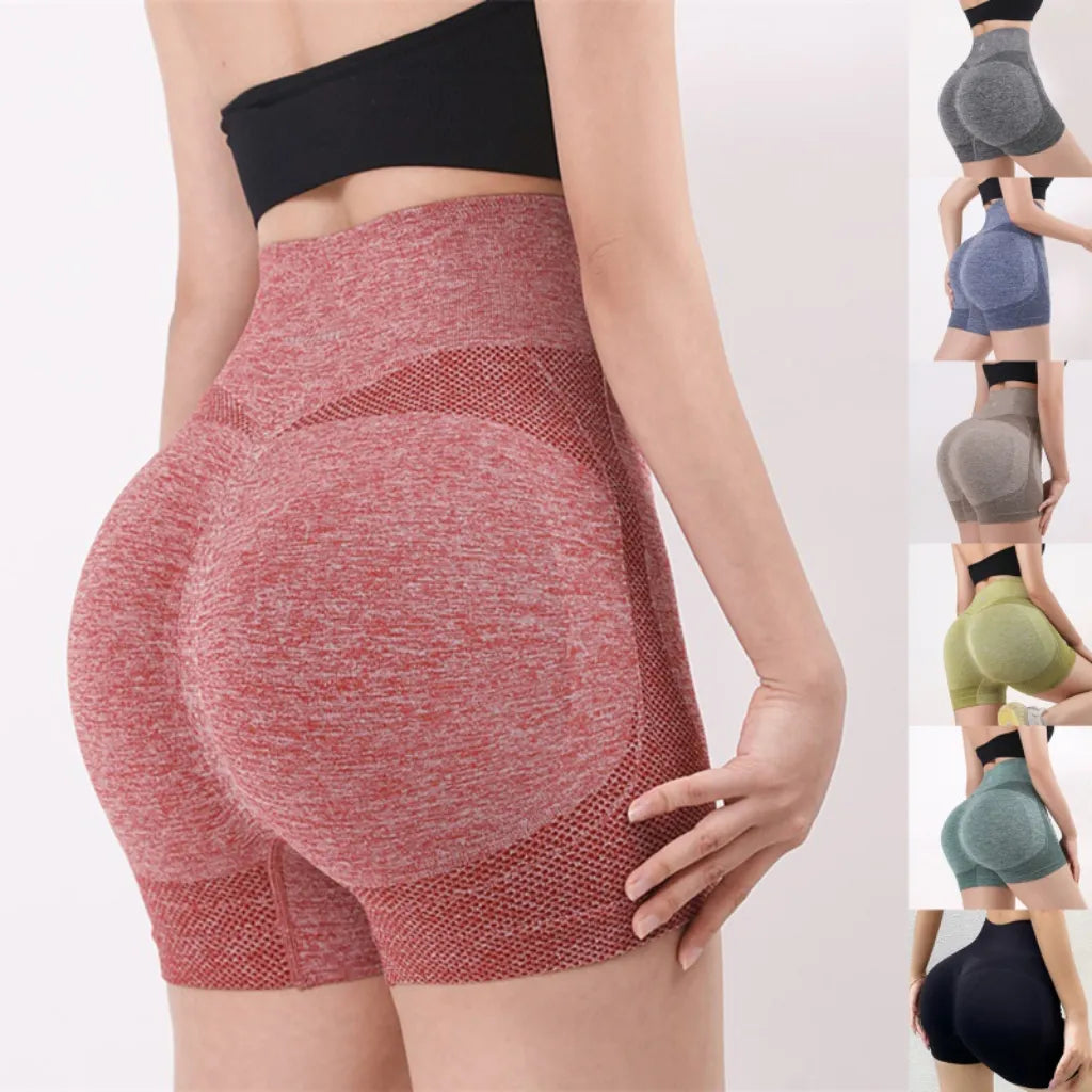 High Waist Yoga Workout Shorts