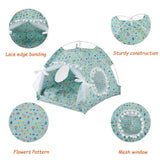 Floral Print Pet Tent Bed