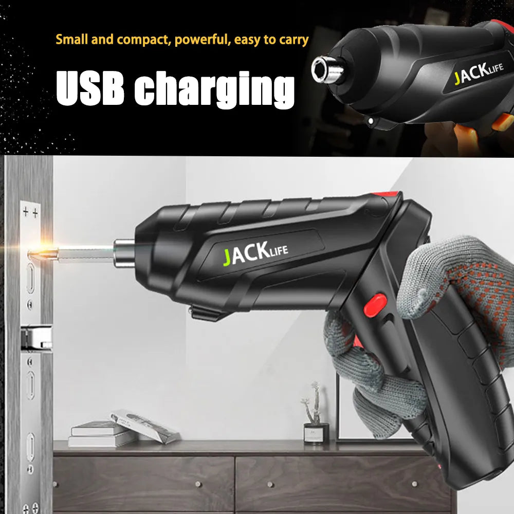 Jacklife Rechargeable Cordless Electric Screwdriver