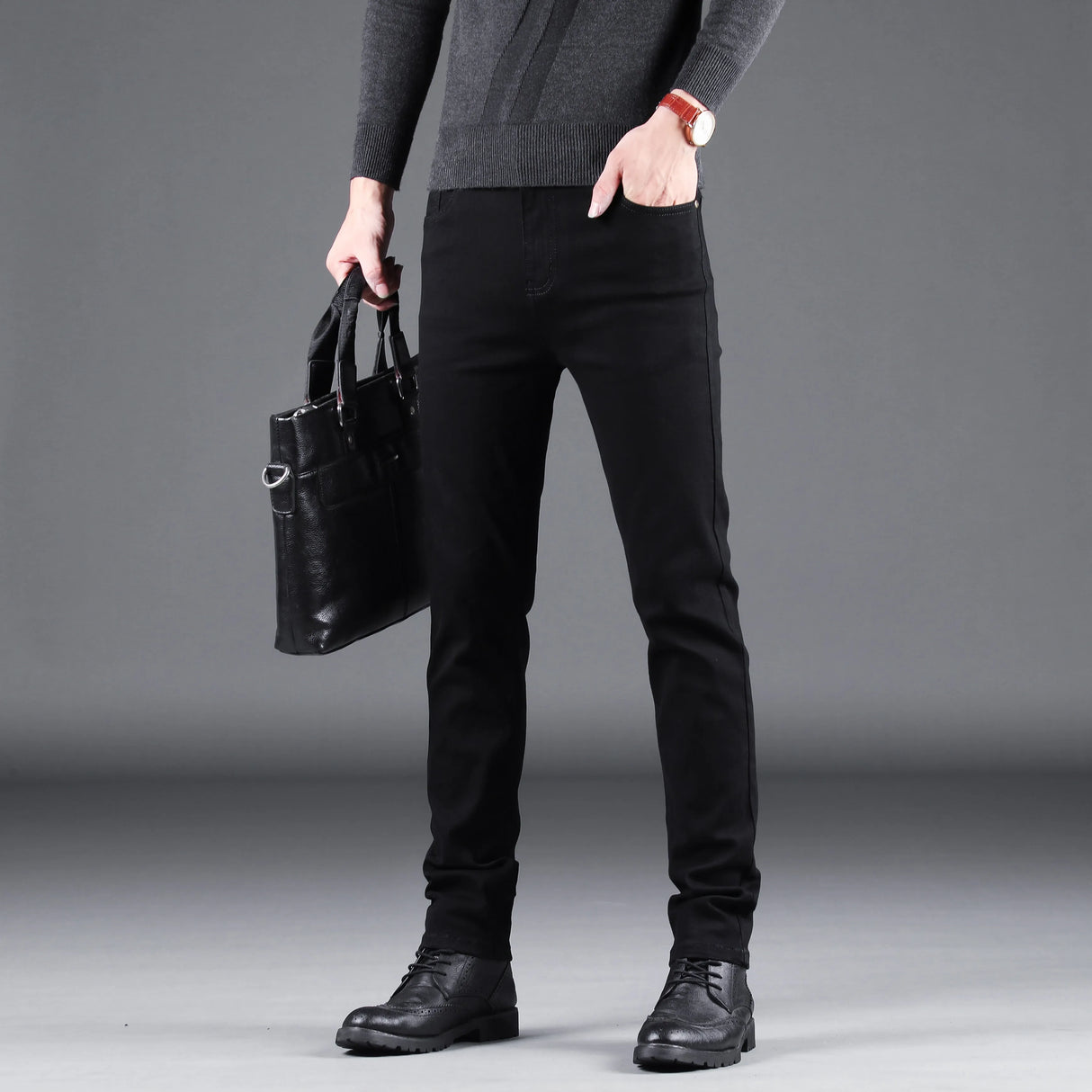 Classic Black Jeans for Men