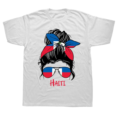 Haitian Girl Woman Flag T-Shirt