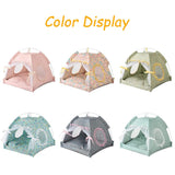 Floral Print Pet Tent Bed