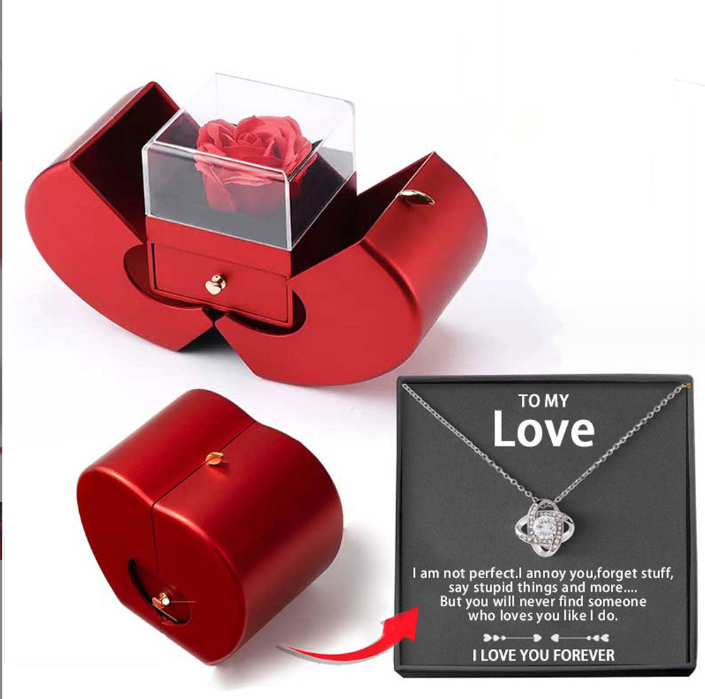 Chic Rose Apple Jewelry Box