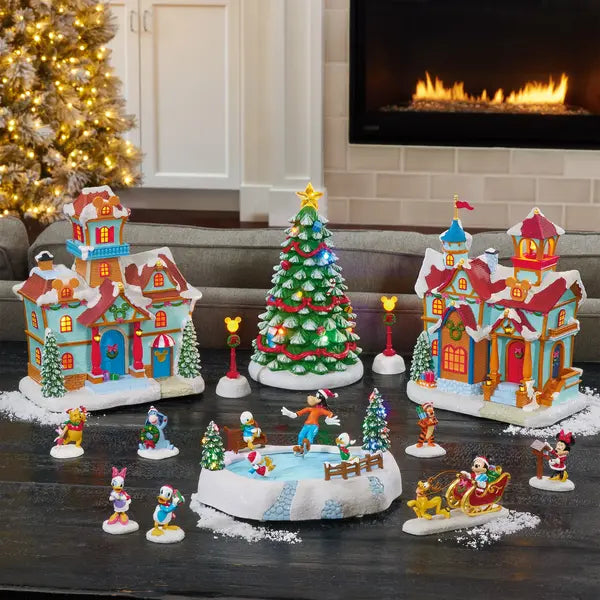 Disney Holiday Village, 13-piece Set