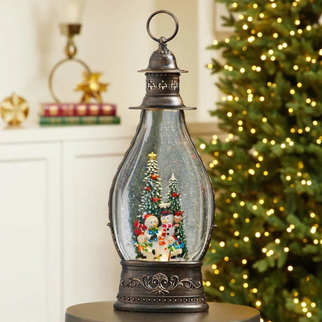 Jumbo Holiday Glitter Lantern with LED Light, Assorted Designs