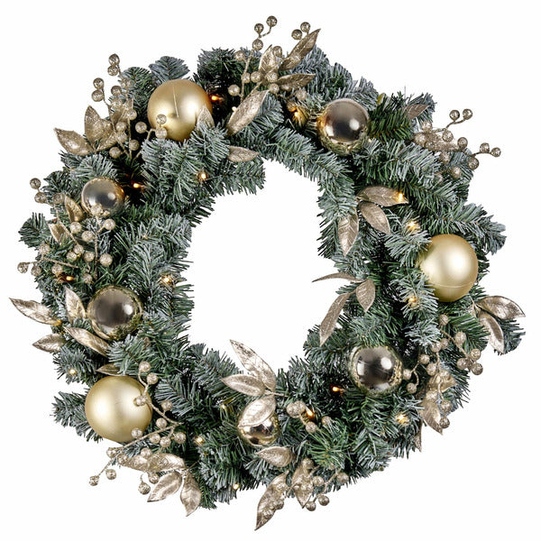 Berkley Jensen Christmas Wreath With LED