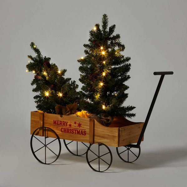 Archer Farms LED Pre-Lit Artificial Christmas Tree Set with Wagon