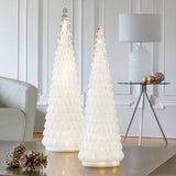 LED Glass Holiday Trees, Set of 2